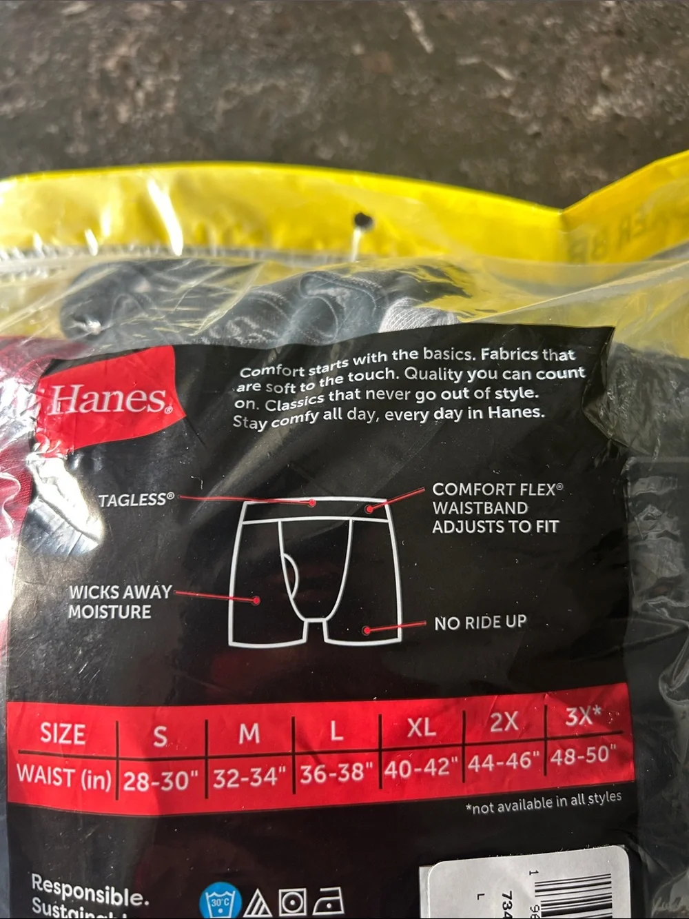 Hanes Tagless Boxer Briefs - Black and Navy (10 Pack)